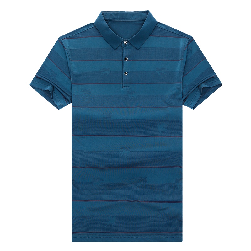 恒源祥男士T恤2021夏季新款短袖T恤男商务休闲中年翻领透气上衣