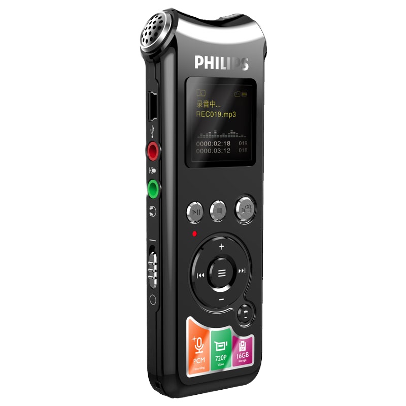 飞利浦(Philips)VTR8010 16GB 录音笔 720P高清录像摄像 单个价格