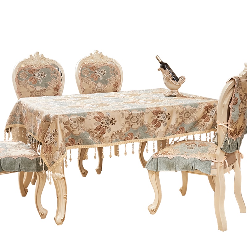 幸福派 欧式桌布布艺长方形餐桌布茶几桌布台布椅子套罩温莎堡餐椅套椅垫套