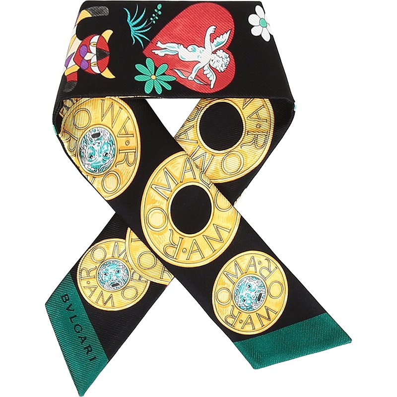 BVLGARI 宝格丽 女士 HERITAGE系列丝质装饰带小领巾丝巾 244527