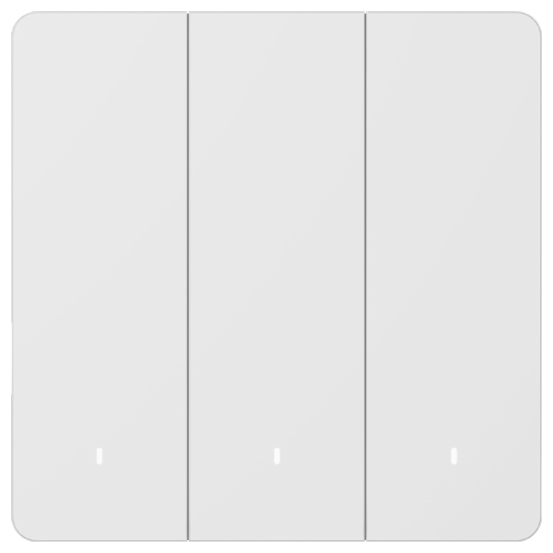 know如影智能 智能开关 远程遥控开关 自动开关 零火三键白色 全屋智能家居LP03W