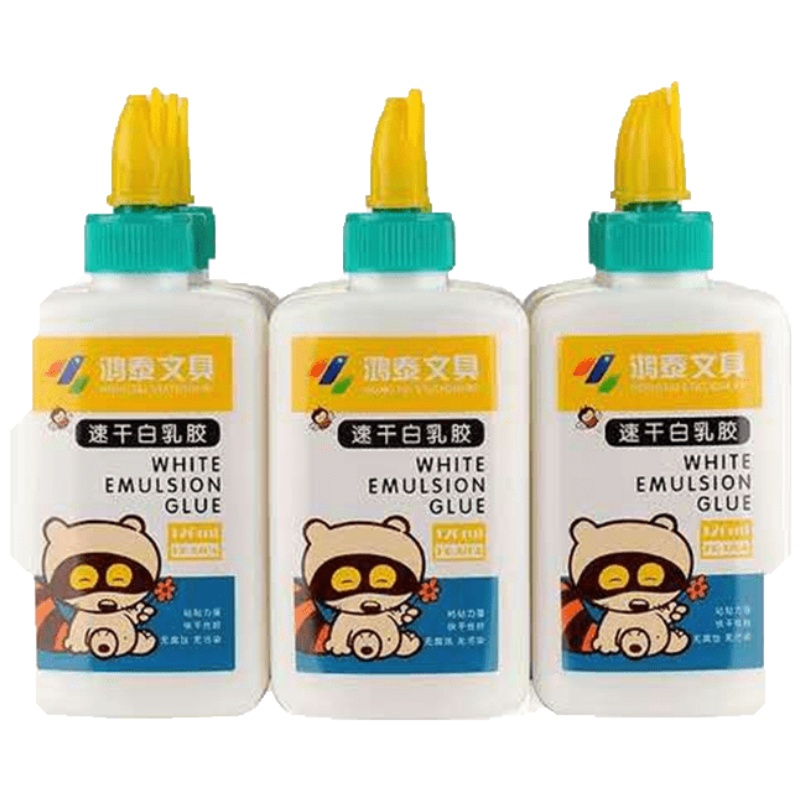 鸿泰120ml白胶学生diy手工胶水速干白乳胶胶无毒环保贴纸