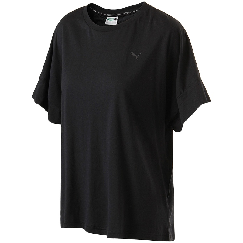 【自营】彪马PUMA女装运动休闲短袖T恤运动服57641102QC 黑色 L