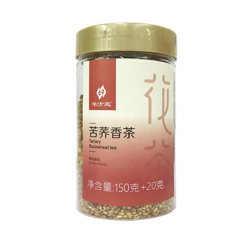 华方苑直销150g+20g苦荞香茶代用茶透明罐装
