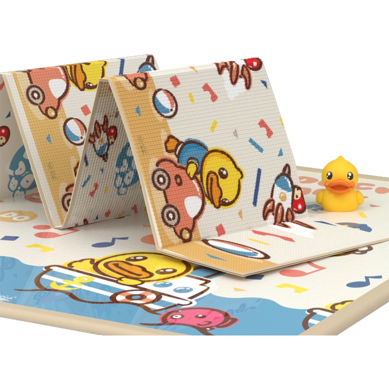 乐的小黄鸭爬行垫可折叠婴儿客厅家用地垫无味儿童爬爬垫