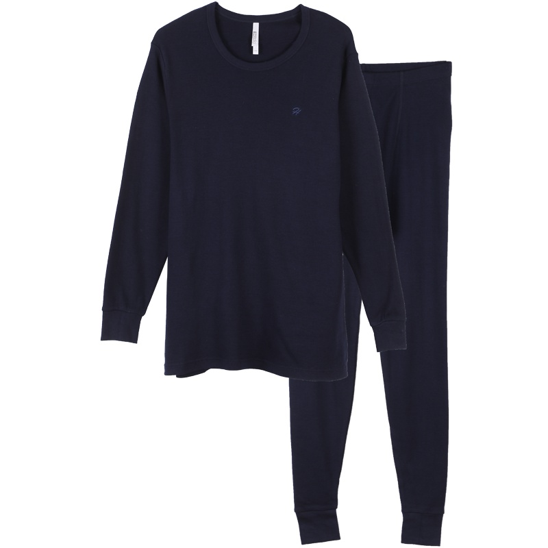 红豆居家(Hodohome)内衣男士纯棉秋衣秋裤圆领打底棉毛衫全棉女士保暖内衣套装