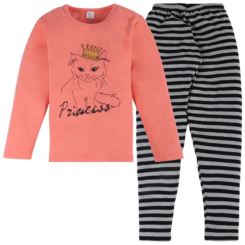 红豆（HODO）红豆绒圆领女童内衣女童内衣系列套装