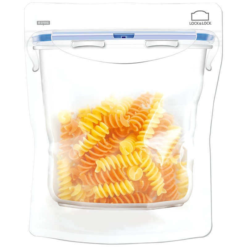 乐扣乐扣(Lock&Lock) 食品密封立体保鲜袋 厨房冰箱储存食物多次使用 5只装 其他厨房小工具