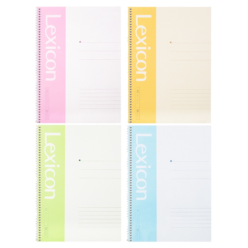 得力7684 A5/80页螺旋装订本记事本 会议软抄本 笔记本子 办公用品 148mm*210mm 6本/包