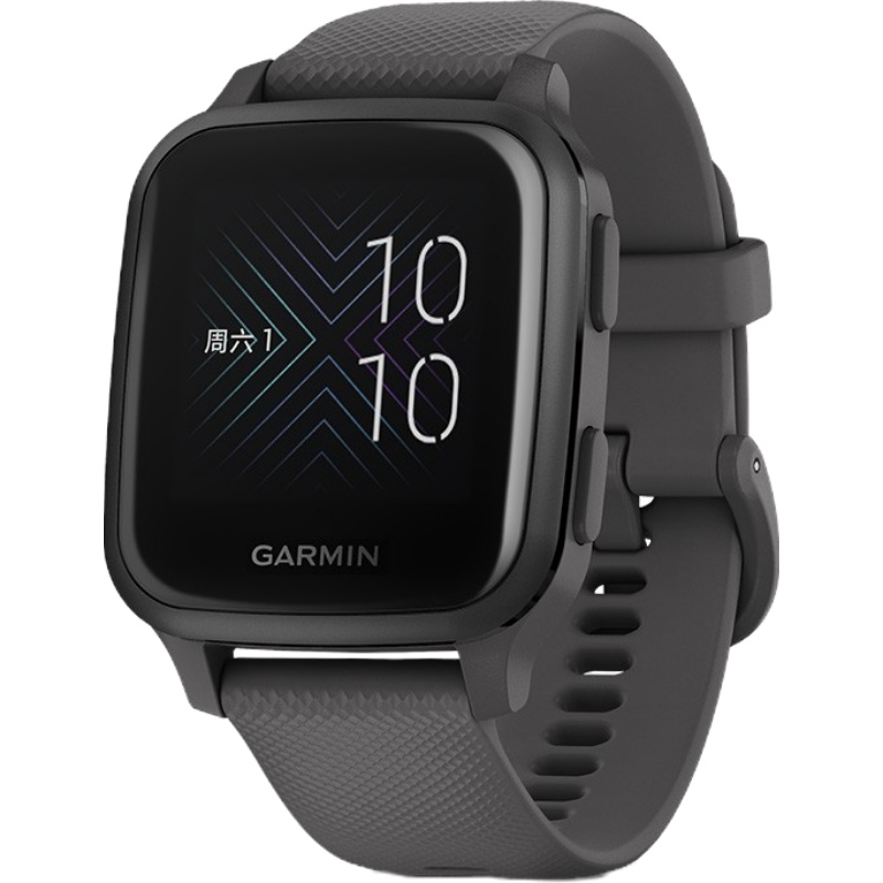 Garmin 佳明Venu/Venu Sq智能手表运动潮流触控健身热量脉搏血氧饱和度检测跑步心率腕表 Venu Sq 普通版神秘灰