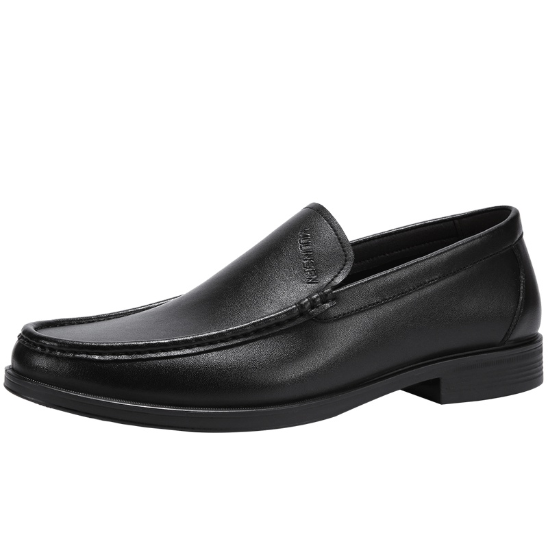 木林森男鞋男士春季休闲鞋牛皮套脚鞋子SS97106