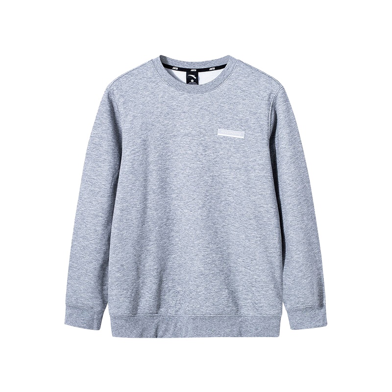 安踏男士套头卫衣2018秋冬新款加绒保暖运动上衣卫衣男15847709