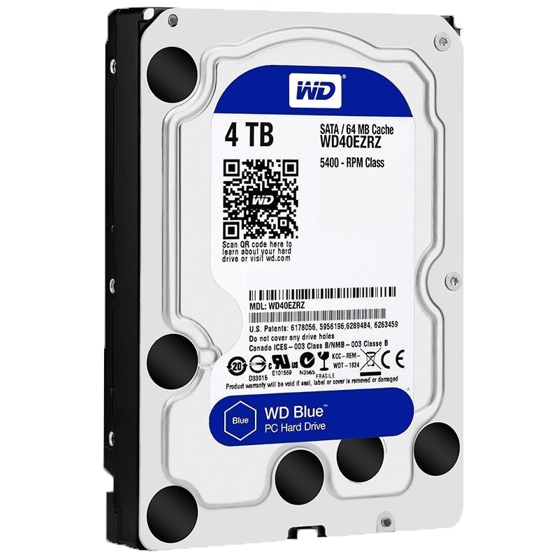 西部数据蓝 盘 4TB SATA6Gb/s 64MB 台 式 机 硬 盘
