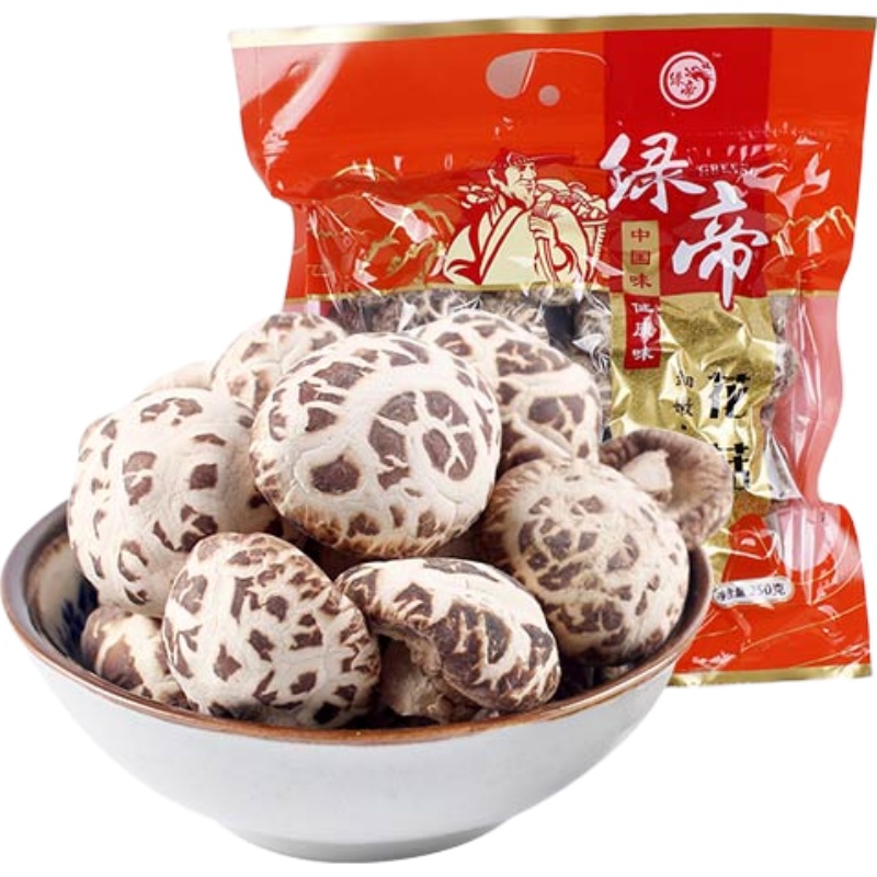绿帝小花菇 冬菇椴木香菇 南北干货花菇土特产剪跟蘑菇250g
