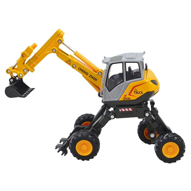 彩珀1:50步履式挖掘机蜘蛛挖机金属仿真合金工程车爬坡模型玩具