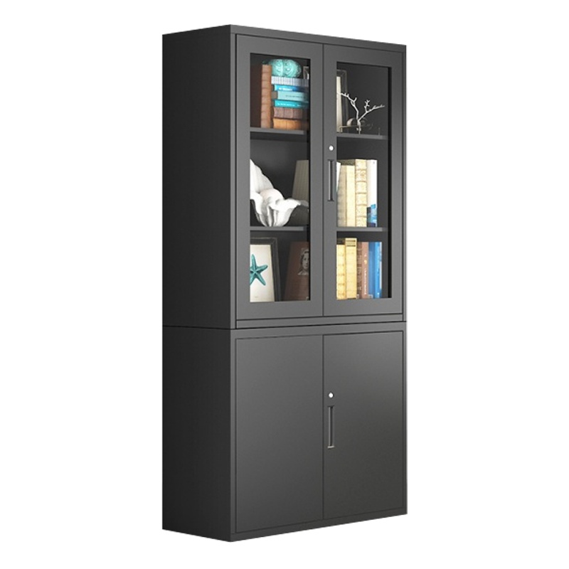 京洛办公文件柜铁皮柜资料档案柜玻璃储物柜财务凭证柜带锁矮柜