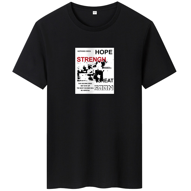 富贵鸟短袖男士2021年夏季新款潮牌宽松上衣体恤潮流印花百搭半袖薄t恤