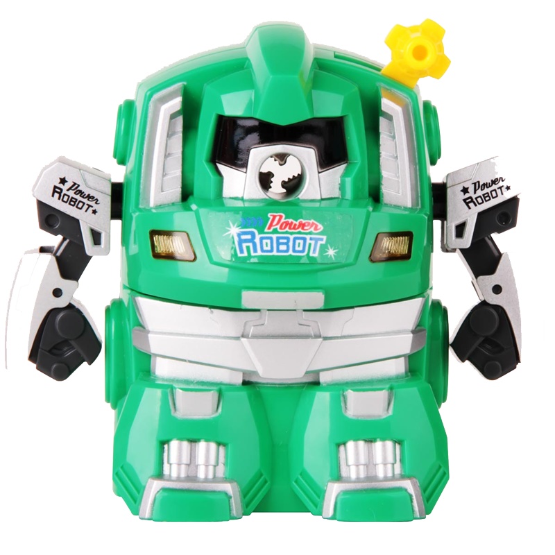 得力卡通削笔机托机器人卷笔刀刨笔刀儿童用学生手摇安全多功能铅笔刀转笔刀三角铅笔转笔机可爱自动0729LV