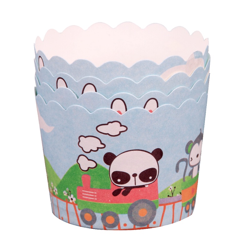 拜杰(Baijie)烘焙工具 耐高温纸杯 玛芬蛋糕烘培纸杯托 蛋糕纸杯 马芬杯 烘焙纸杯 24只颜色随机
