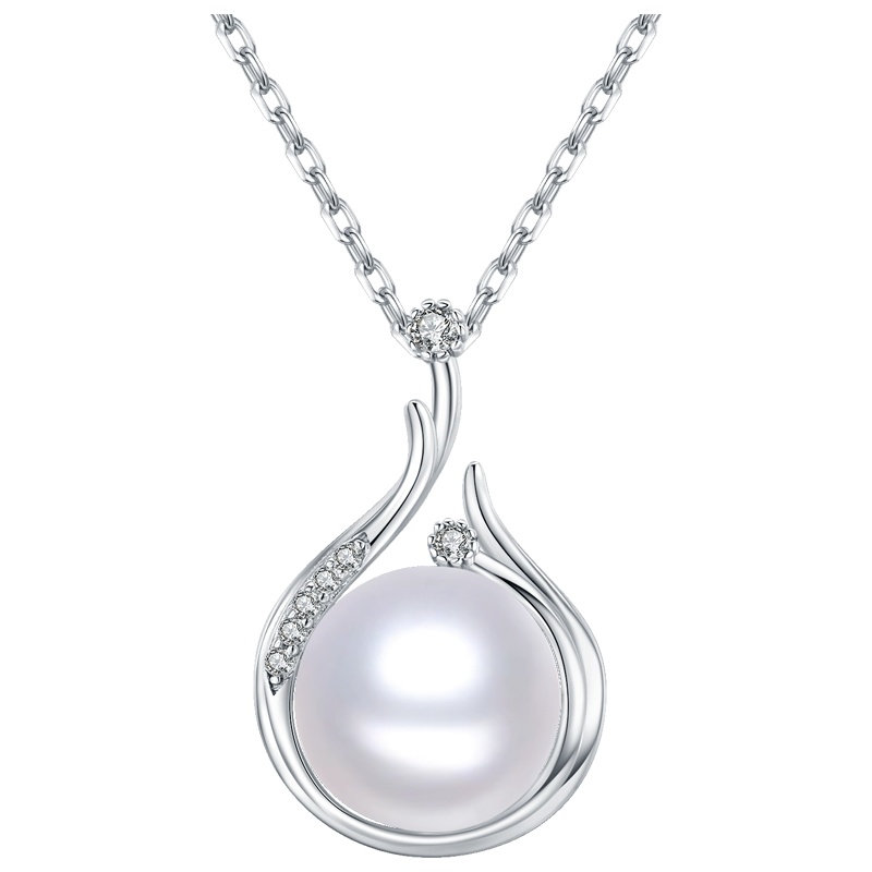 佰色传情BRIR淡水珍珠项链妈妈款女气质中年纯银复古颈锁骨链