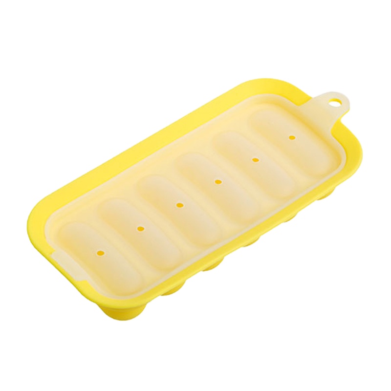 敬平(JING PING)硅胶宝宝辅食模具香肠烘焙工具 家用自制一口肠烤箱用具烤盘磨具 黄色