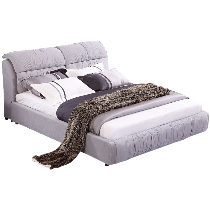 中源北欧现代简约1.8米布艺床软包主卧双人床婚床小户型榻榻米