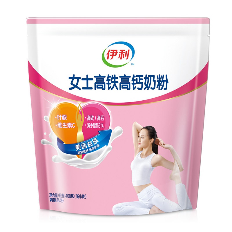 伊利 女士高铁高钙奶粉400g袋装(成人奶粉)