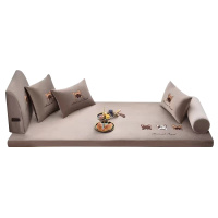 英仑风情 冬季海绵飘窗垫加厚坐垫窗台垫定制海绵阳台垫子沙发卡座榻榻米垫子刺绣图案沙发垫坐垫荷兰绒面料支持定制乳胶飘窗垫