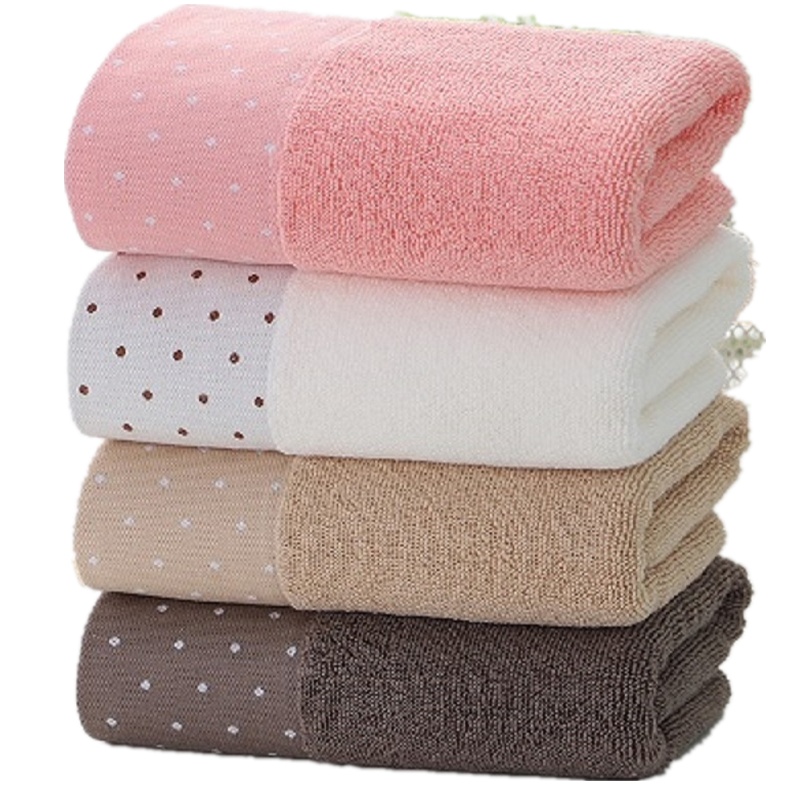 斜月三星【4条装】纯棉毛巾家用洗澡洗脸巾男女情侣面巾 柔软吸水