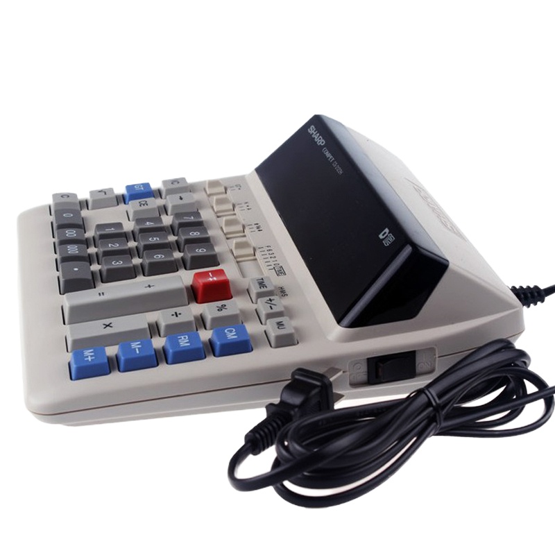 夏普CS-2122H插电源LED荧光屏电脑按键计算器银行财务用计算机