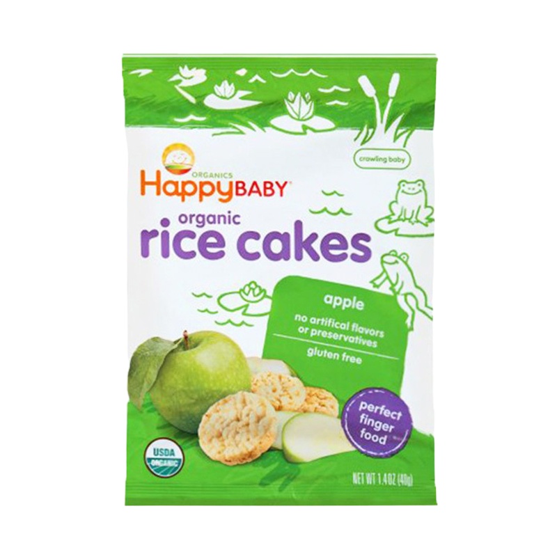 禧贝(Happy Baby)苹果米饼 儿童饼干 40克/袋装 原装进口 6个月以上