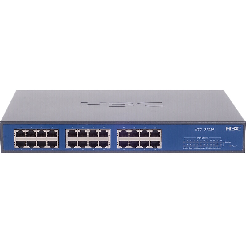 华三(H3C)S1224V2 24口全千兆 二层非网管企业级交换机 专业防雷