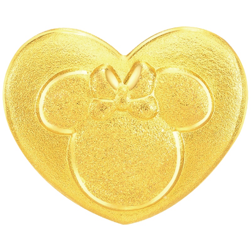 周大福迪士尼经典米妮转运珠足金黄金吊坠R20051