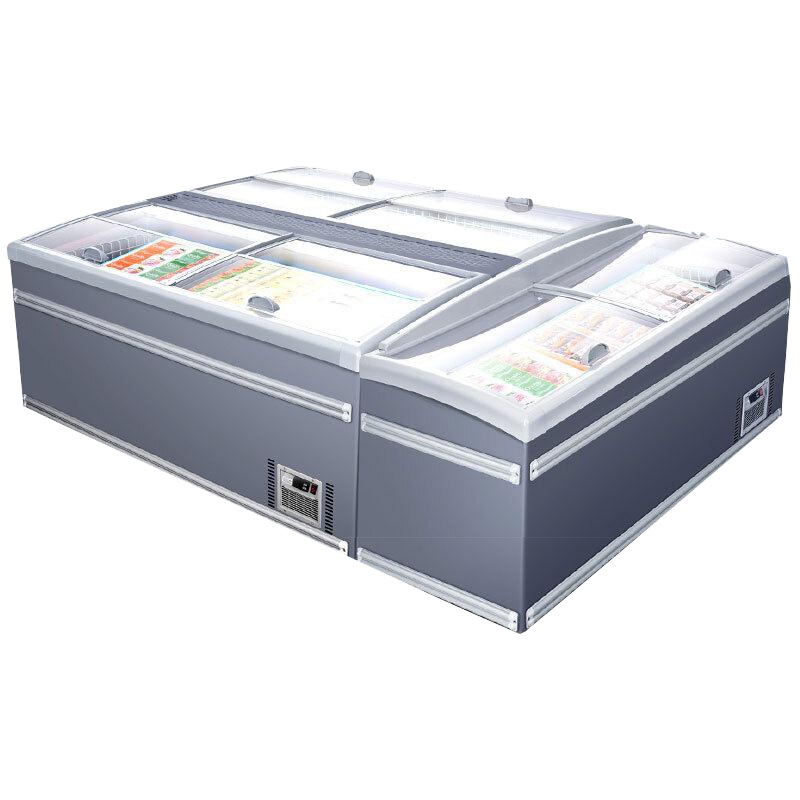 雅绅宝(Arsenbo)商用冰柜超市组合岛柜卧式冷藏冷冻展示柜汤圆水饺冰箱鲜肉柜子2500*850*870[自动除霜]