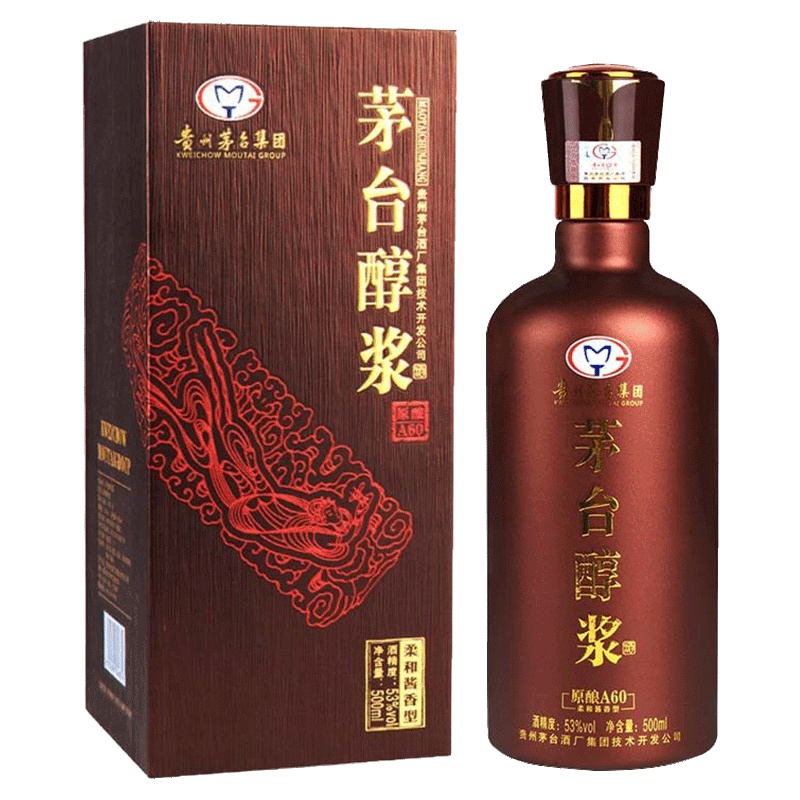 贵州茅台集团 茅台 茅台醇浆 原酿A60 53度 500ml单瓶礼盒装 酱香型白酒