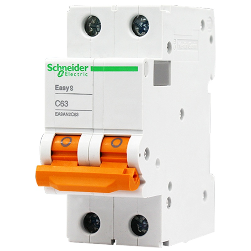 施耐德电气(Schneider Electric)断路器 家用空开E9系列 真空双极 2P63A 空气开关