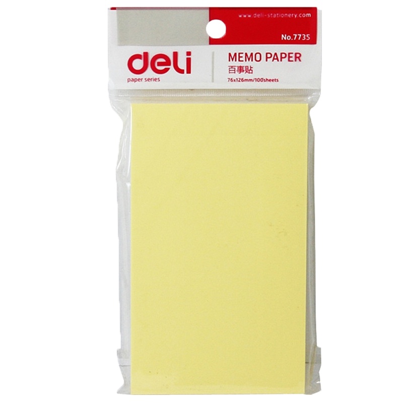 得力7735百事贴76*126mm 便签纸/便利贴/可撕长型留言条