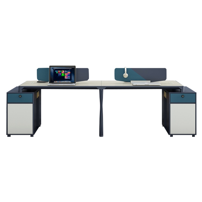 质凡公室两人面对面职员办公桌椅组合 简约现代员工位4人卡座