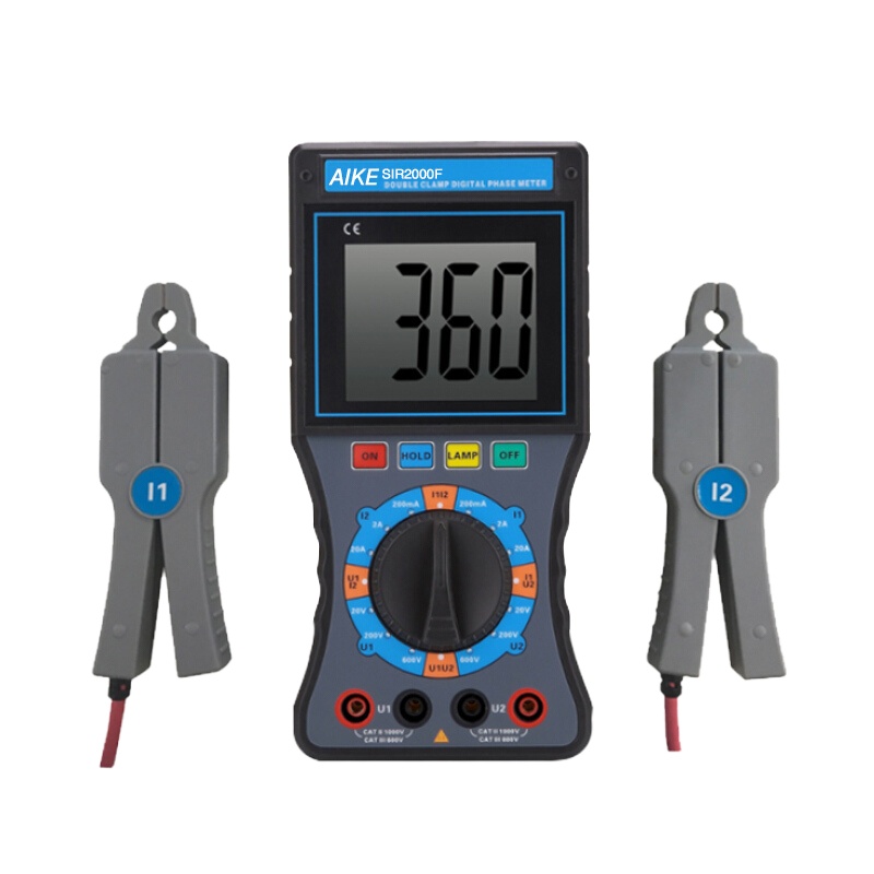 爱克 SIR2000F 数字相位伏安表双钳手持式钳形检测表 单位:套