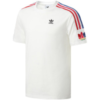 阿迪达斯三叶草男服短袖T恤撞色刺绣LOGO运动休闲服GE0837