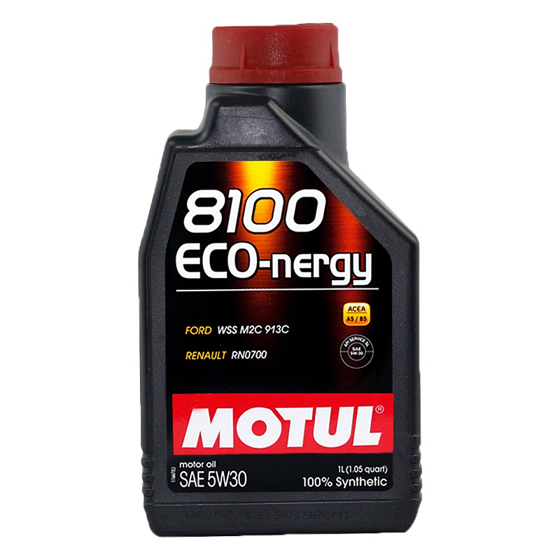 摩特MOTUL 8100 Eco-nergy 5W30 1L 酯基类100%全合成机油 原装进口