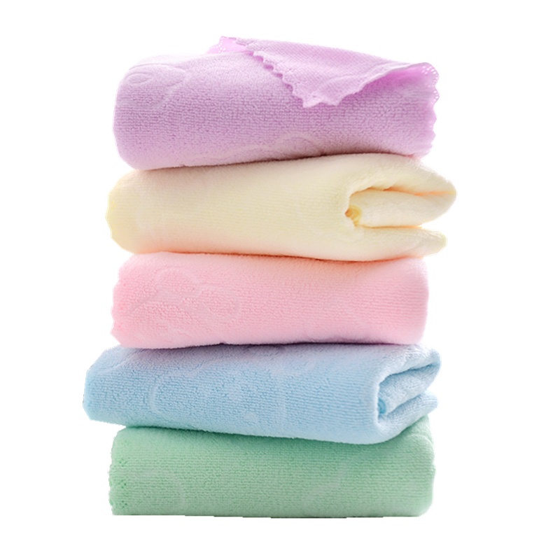 猫人早晚安童巾柔软吸水儿童洗脸毛巾不掉毛学生干发巾5条装配色混搭不接受备注