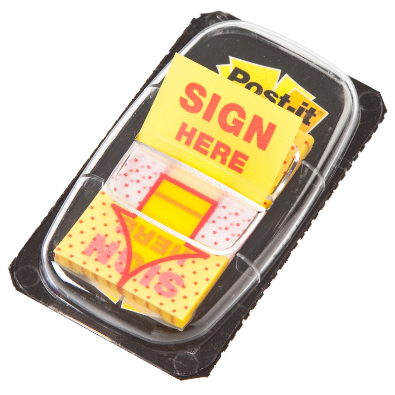 3M 报事贴Post-it 680-SH2指示标签SIGN HERE 合同签名指示贴箭头提示标签 1个