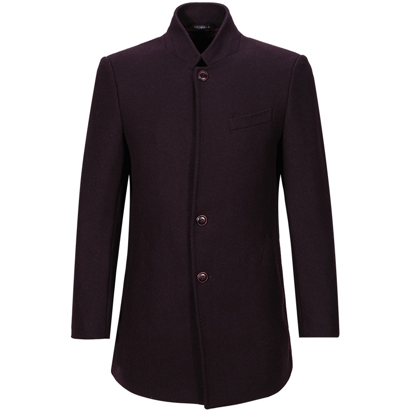 柒牌SEVEN男装毛呢大衣中长款外套秋冬商务休闲大衣