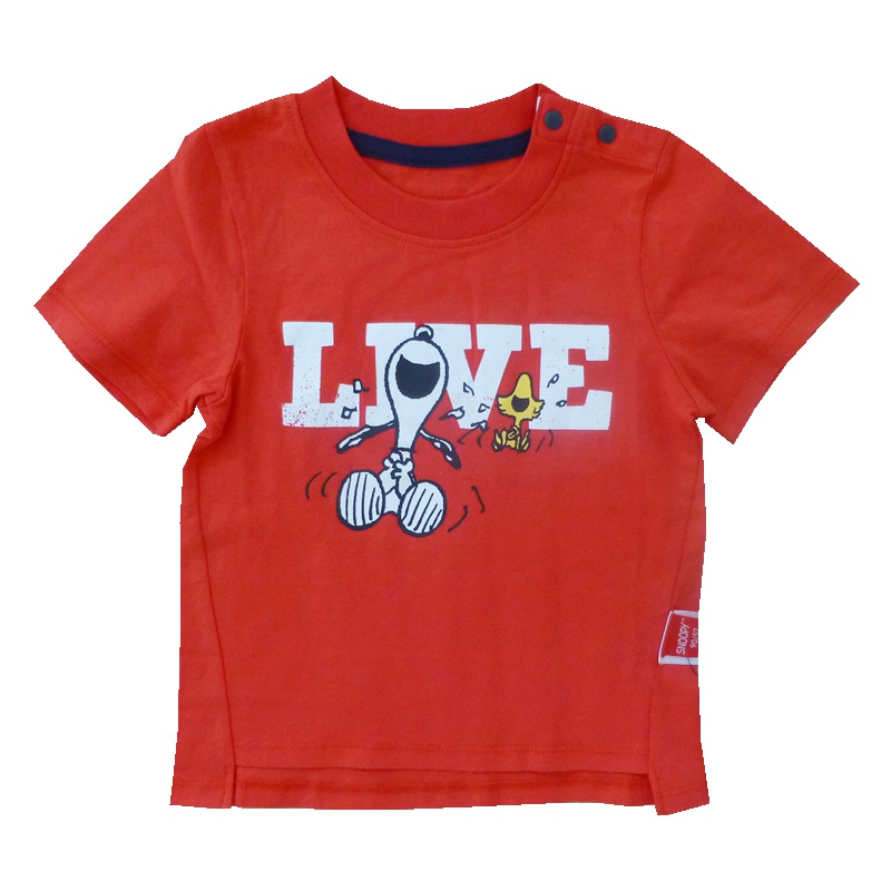 Snoopy史努比童装2019夏季新款儿童红色短袖男童深蓝全棉2-13岁中小童宝宝T恤90-140cm