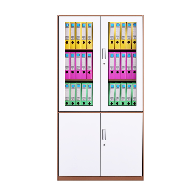 苏美特文件柜办公柜钢制铁皮柜资料柜档案柜储物拆装柜薄边大器械柜咖啡色加厚款
