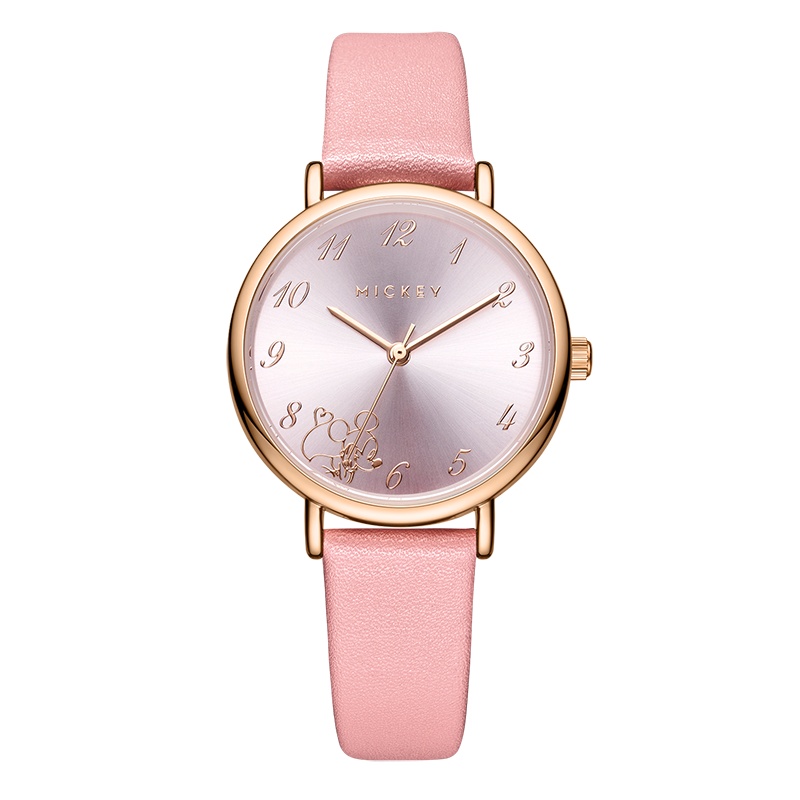 迪士尼儿童手表女孩少女表学生手表女女生韩版简约时尚潮流鼠年联名款女士手表皮带防水石英表