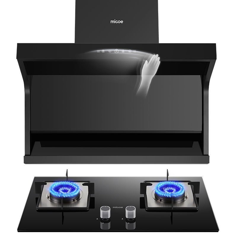 四季沐歌(MICOE)抽油烟机灶具套餐烟灶套餐侧吸式大吸力7字型K26厨电自清洁煤气灶两件套燃气灶吸油烟机灶具套装天然气