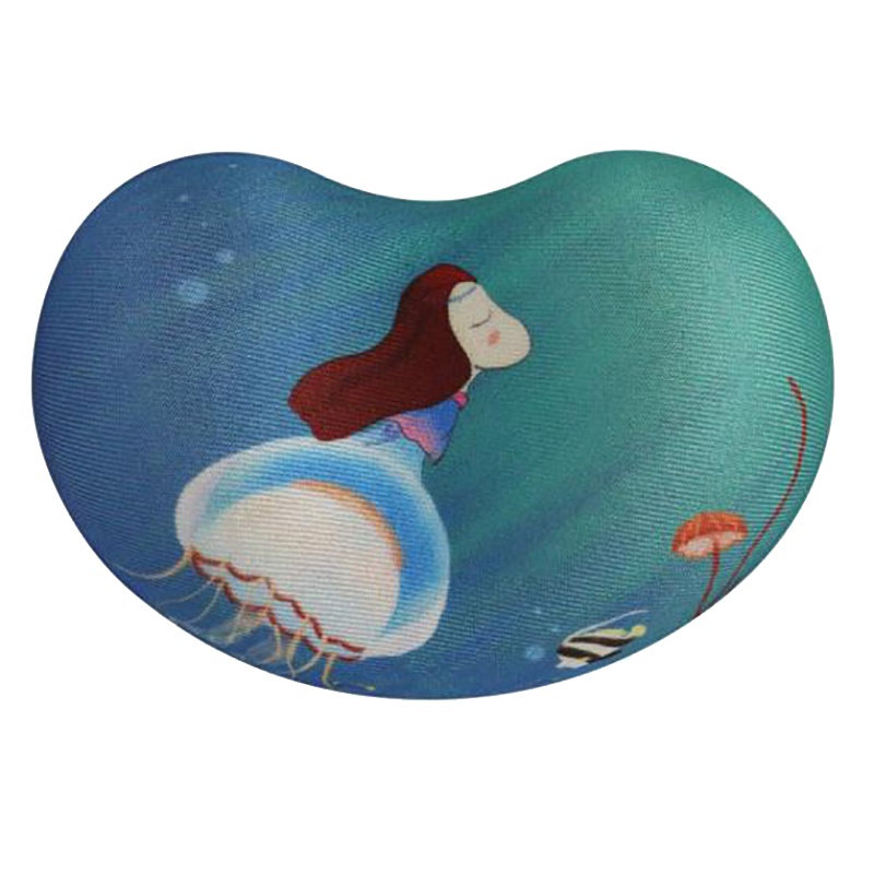 宜适酷(EXCO)蓝水母可爱卡通鼠标垫 护腕小号 硅胶腕托