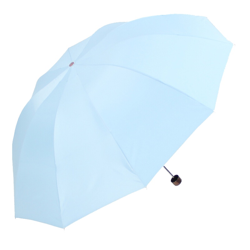 天堂伞 UPF50+加大加固高密聚酯银胶三折商务晴雨伞太阳伞 L33323E